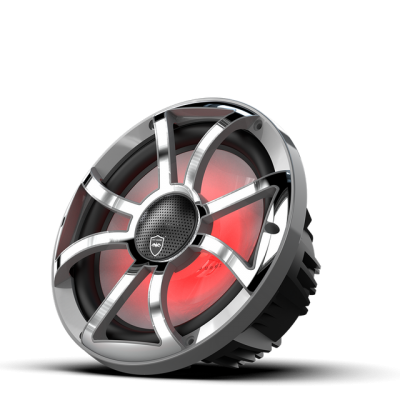 Wet Sound 10 Inch Revo Series Coaxial Speakers with Gunmetal Stainless Steel RGB Grille - REVOCX-10XS-G-SSS2