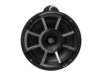 Wet Sounds Revolution Series 10" Black Tower Speakers with Fixed Clamp ( 1 7/8" - 3" ) - REV10B-FCSSV2