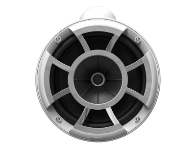 Wet Sounds Revolution Series 8" White Tower Speakers with Swivel Clamp ( 1 7/8" - 3" ) - REV8W-SCV2