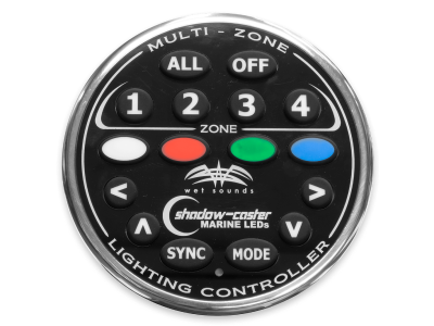Wet Sounnd 4 Zone RGB LED Remote for WS-4Z-RGB-BB Controller - WS-4Z-RGBREMOTE