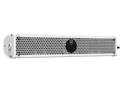 Wet Sound All-In-One Amplified Bluetooth Soundbar with Remote in White - STEALTH-6ULTRA-HD-W