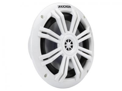 Kicker 6.5 Inch 4 Ohm Coaxial Marine Speakers - 49KM604W