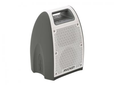 Kicker Bullfrog Waterproof Portable Bluetooth Speaker with FM Tuner in Gray - 43BF400GY
