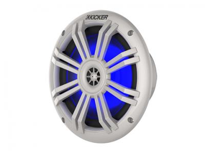 Kicker 6.5 Inch 4 Ohm Blue LED Coaxial Marine Speakers - 45KM604WL