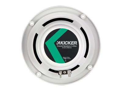 Kicker 6.5 Inch 4 Ohm Blue LED Coaxial Marine Speakers - 45KM604WL