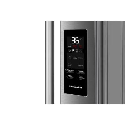 36" KitchenAid 31 cu. ft. French Door Refrigerator with Interior Water and Ice - KRFF336SPS