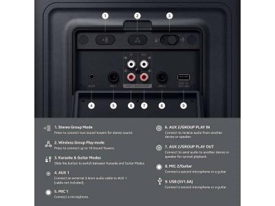 Samsung MX-ST50F/ZC Sound Tower Portable Party Speaker w/ Built-In