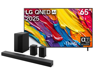 65" LG QNED AI 4K Smart TV + 5.1.1 Channel Soundbar - 65QNED82AUA-S70TR