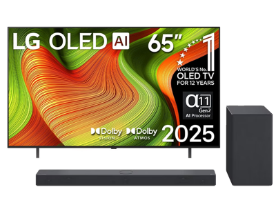 65" LG OLED evo AI B5 4K Smart TV + 3.1.3 Channel Soundbar - OLED65B5PUA.ACC-SC9S