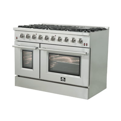 48" Forno Galiano Gas Range 8 Burners Griddle 6.58 cu.ft. Double Ovens - FFSGS6244-48