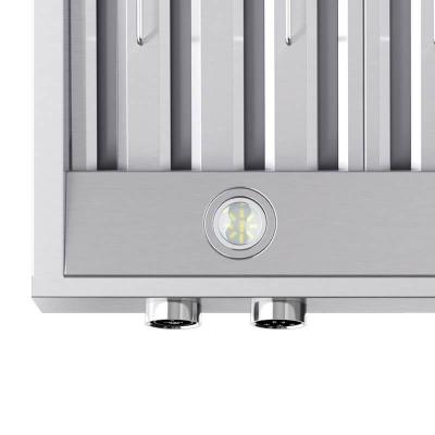 30″ Forno Biagio Wall Mounted Range Hood 600 CFM Knob Control Baffle Filter in Stainless Steel - FRHWM5009-30