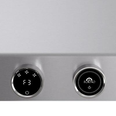 48″ Forno Biagio Wall Mounted Range Hood with 1200 CFM Knob Control Baffle Filter in Stainless Steel - FRHWM5009-48